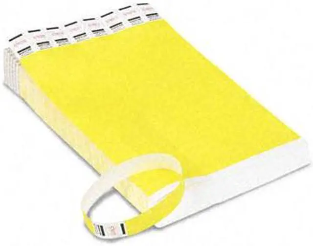 Alt view image 2 of 2 - Advantus 75512 Crowd Management Wristbands, Sequentially Numbered, Yellow, 500/Pack