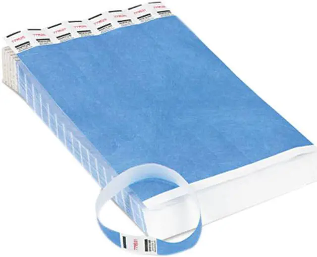 Main image of Advantus 75513 Crowd Management Wristbands, Sequentially Numbered, Blue, 500/Pack