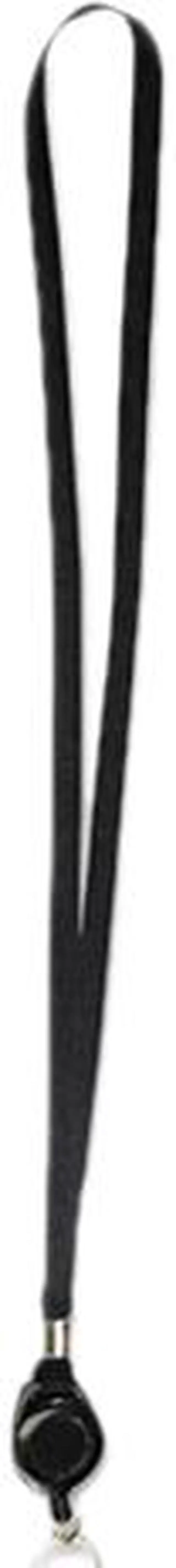 Main image of Advantus 75547 Lanyards with Retractable ID Reels, Ring Style, 36" Long, Black, 12/Box