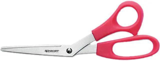 Main image of Westcott 10703 - Value Line Stainless Steel Shears, 8" Bent, Red