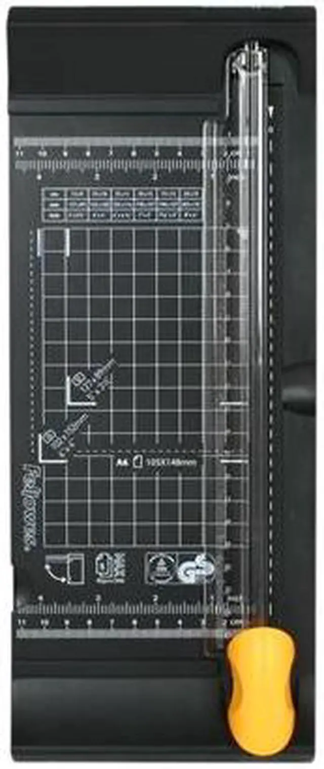 Alt view image 5 of 6 - Fellowes 5412702 Neutrino 90 Rotary Trimmer - 1 x Blade(s)Cuts 5 Sheet - 9" Cutting Length - Plastic, Metal - Black