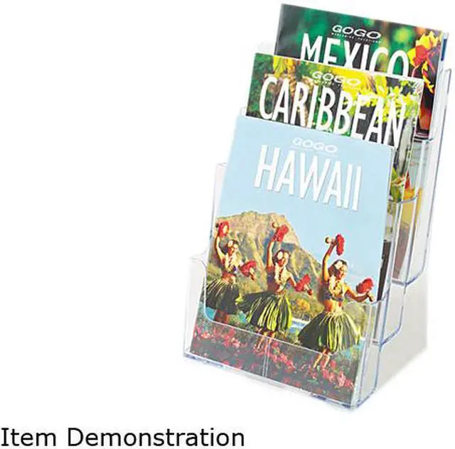 Main image of deflecto Multi Compartment DocuHolder, 3 Compartments, 9-1/2w x 8d x 12-5/8h, Clear