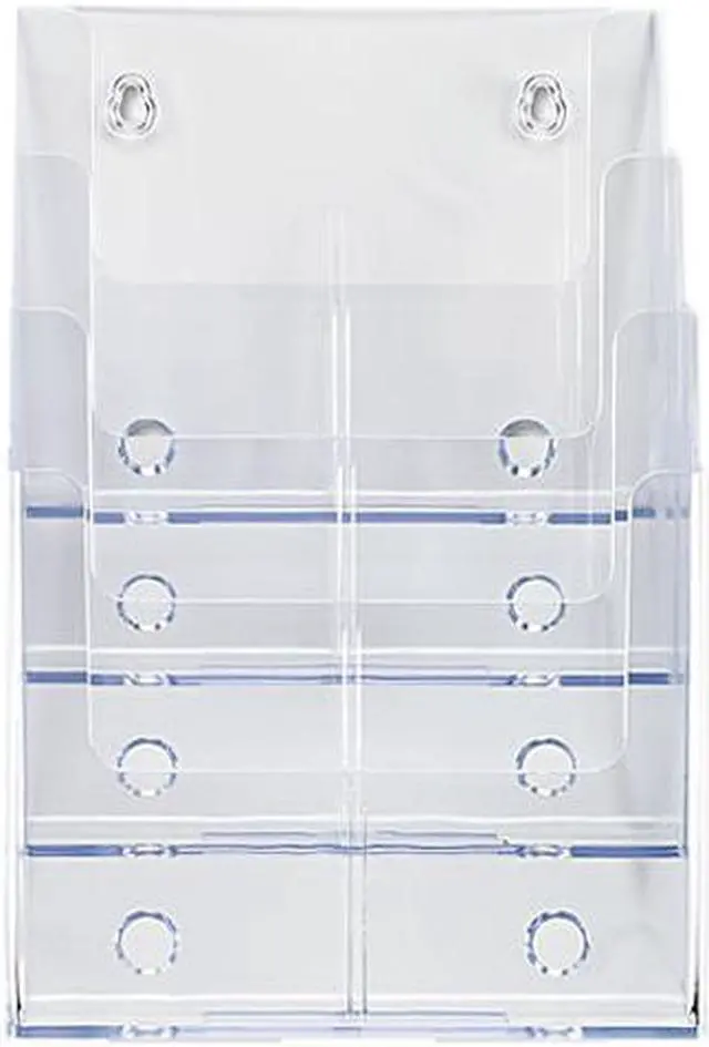 Main image of deflecto Multi Compartment DocuHolder, 4 Compartments, 9-1/4w x 7d x 13-1/2h, Clear