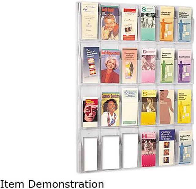 Reveal Clear Literature Displays, 24 Compartments, 30w x 2d x 41h, Clear Reveal Clear Literature Displays, 24 Compartments, 30w x 2d x 41h, Clear