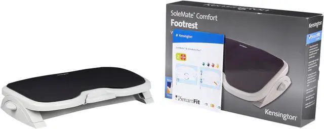 Alt view image 5 of 5 - Kensington Solemate Comfort Footrest with SmartFit System, 21.5"L x 4.6"W x 14"H, Gray/Black