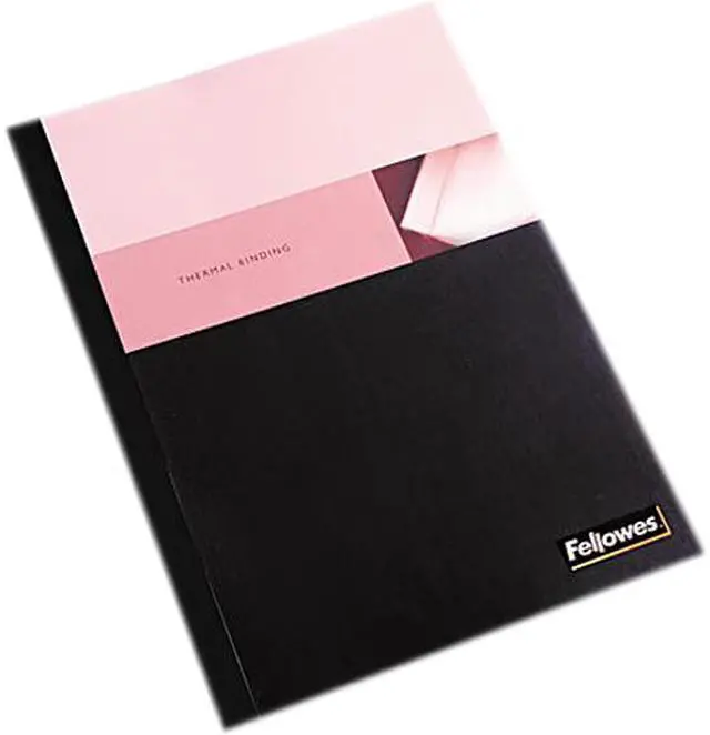 Main image of FEL5256801 Fellowes Thermal Binding System Covers, 3/4" Cap, 11-1/8 x 9-3/4, Clear/Black, 10/Pk