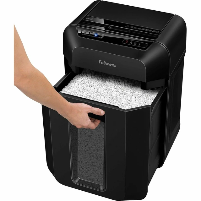 Alt view image 2 of 6 - Fellowes AutoMax 100MA Auto Feed Shredder - Continuous Shredder - Micro Cut - 10 Per Pass - for shredding Credit Card, Paper, Paper Clip, Staples - P-4 - 10 Minute Run Time - 4704001