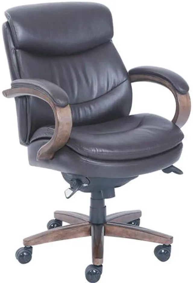 Main image of La-Z-Boy 48963B Woodbury Mid-Back Executive Chair, Brown