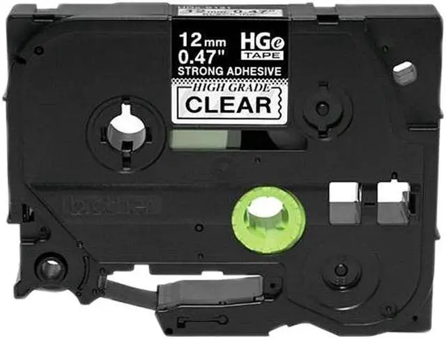 Main image of Brother HGES1315PK Black on Clear Extra-Strength Adhesive Label Tape
