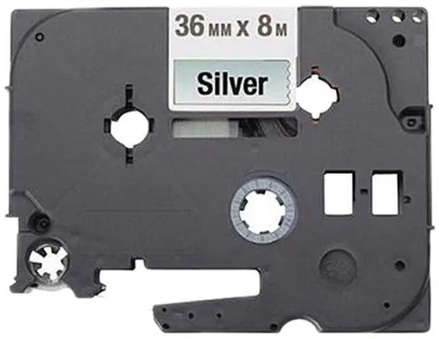 Main image of Brother HGES9615PK Black on Matte Silver Extra-Strength Adhesive Label Tape
