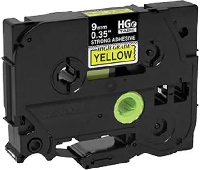 Main image of Brother HGES6215PK Black on Yellow Extra-Strength Adhesive Label Tape