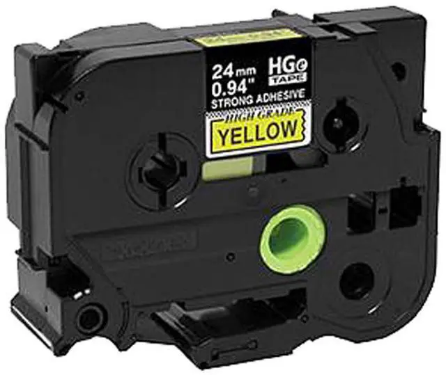 Main image of Brother HGES6515PK Black on Yellow Extra-Strength Adhesive Label Tape