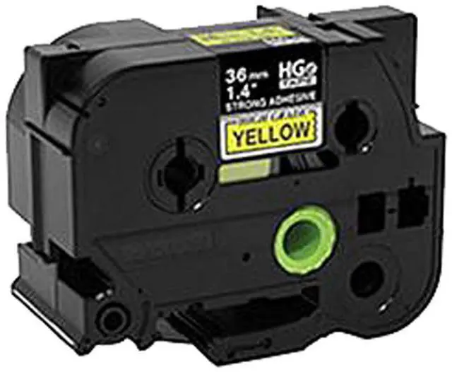 Main image of Brother HGES6615PK Black on Yellow Extra-Strength Adhesive Label Tape