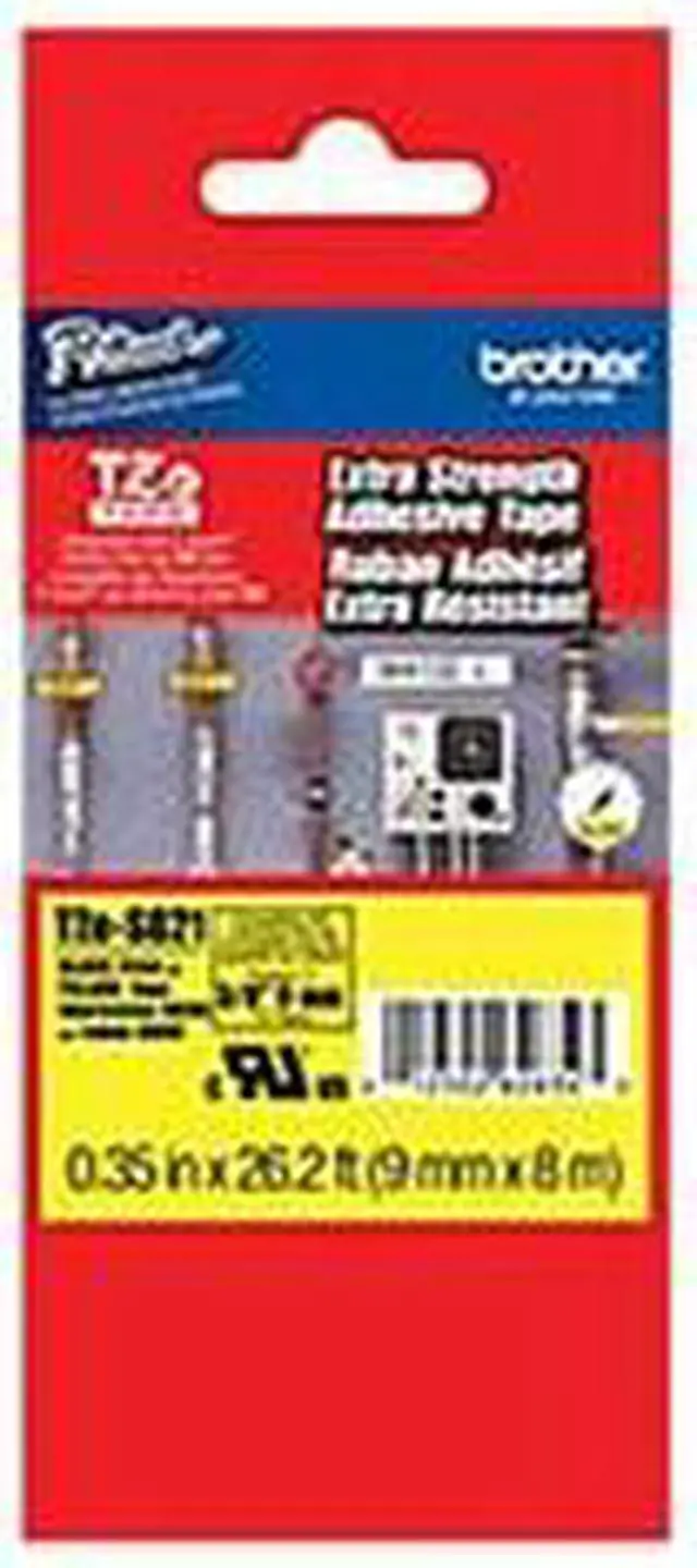 Main image of Brother TZes621 Black on Yellow Industrial Labelling Tape