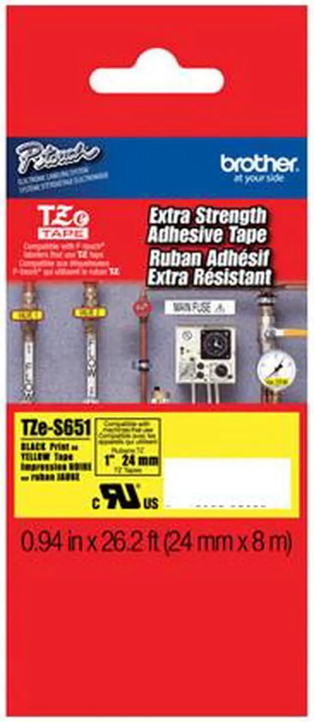 Main image of Brother TZes151 Black on Clear Label Tape