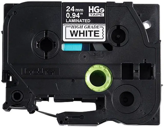 Main image of Brother HGE2515PK 24mm (0.94") Black on White HGe Tape with Standard Adhesive 8m (26.2 ft.) - 5 Pack