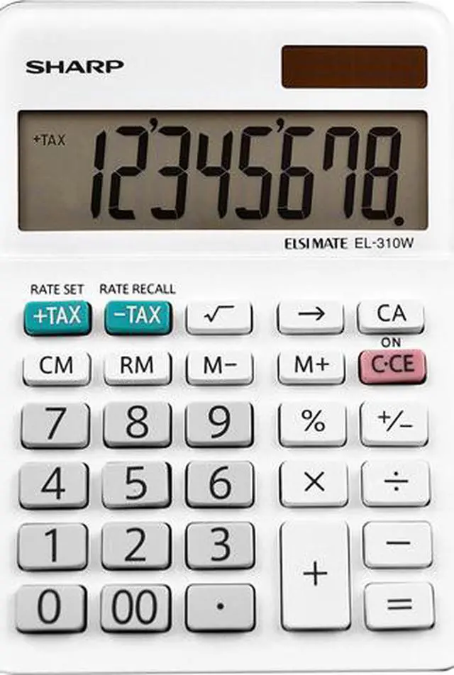 Main image of Sharp EL-310WB Mini Desktop Calculator, 8-Digit LCD
