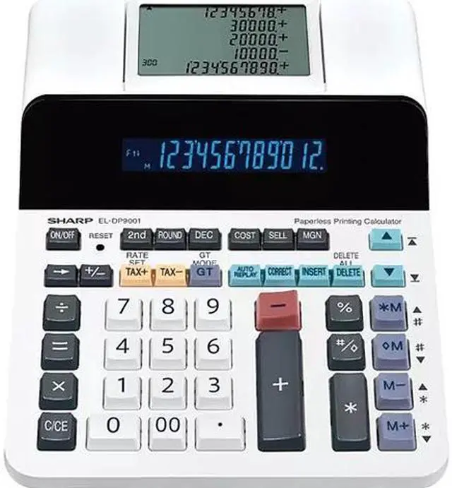 Main image of Sharp 12-Digit Paperless Desktop Display Calculator ELDP9001 (Minimum Purchase Quantity 5 units)