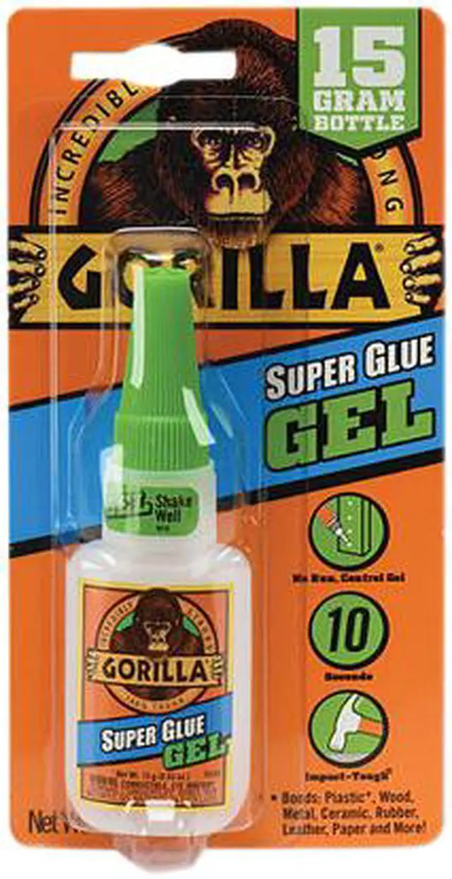 Alt view image 6 of 7 - Gorilla Glue 7807301CT Super Glue Gel, 0.53 oz., Dries Clear, 4/Carton