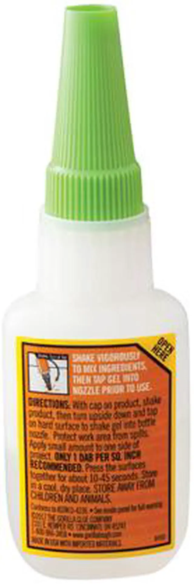 Alt view image 2 of 7 - Gorilla Glue 7807301CT Super Glue Gel, 0.53 oz., Dries Clear, 4/Carton