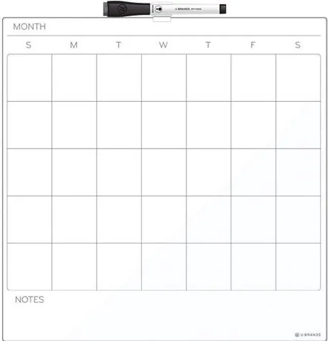 Main image of U Brands 461U0004 Cubicle Magnetic Dry-Erase Calendar Board