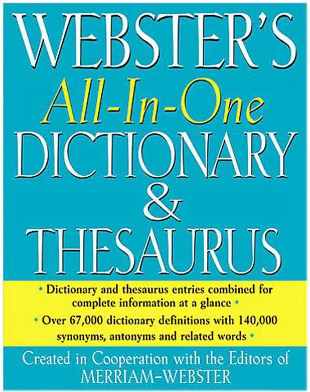 Main image of Merriam Webster FSP0471 All-In-One Dictionary / Thesaurus, Hardcover, 768 Pages