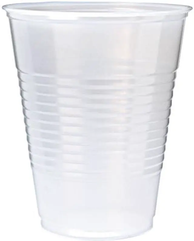 Main image of Fabri-Kal 9508028 RK Ribbed Cold Drink Cups, 12oz, Translucent, 50 / Sleeve, 20 Sleeves / Carton