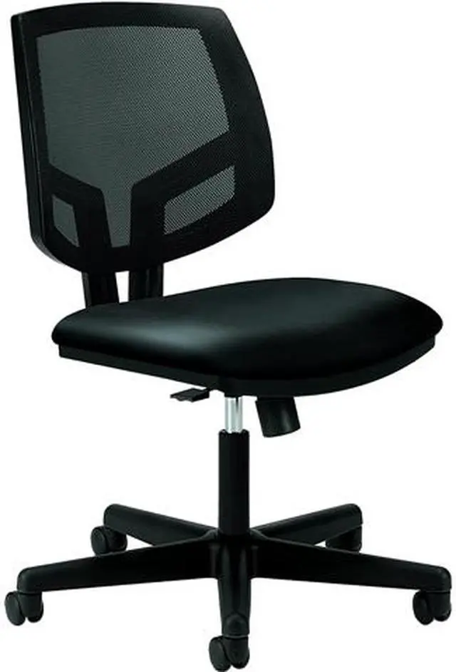 Main image of HON H5713.SB11.T Volt Series Mesh Back Leather Task Chair with Synchro-Tilt, Supports up to 250 lbs., Black Seat/Black Back, Black Base