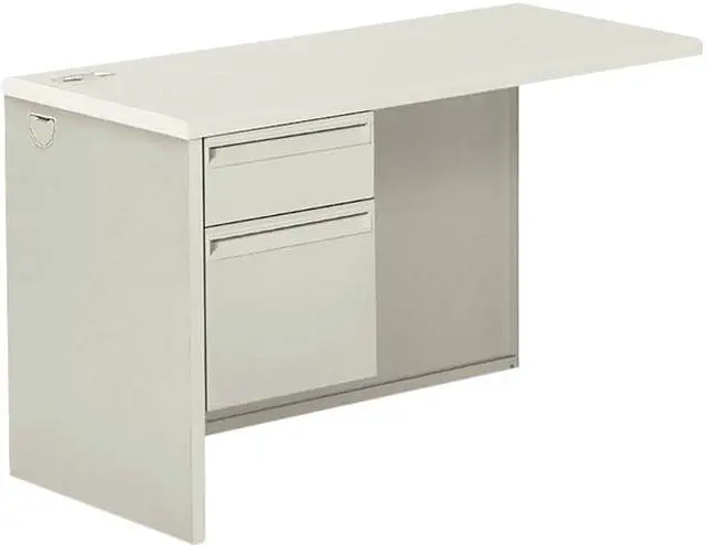 Main image of HON H38216L.B9.Q 38000 Series Return Pedestal, Box/File, 26.38" x 50.38" x 31.38", Left, Silver Mesh / Light Gray