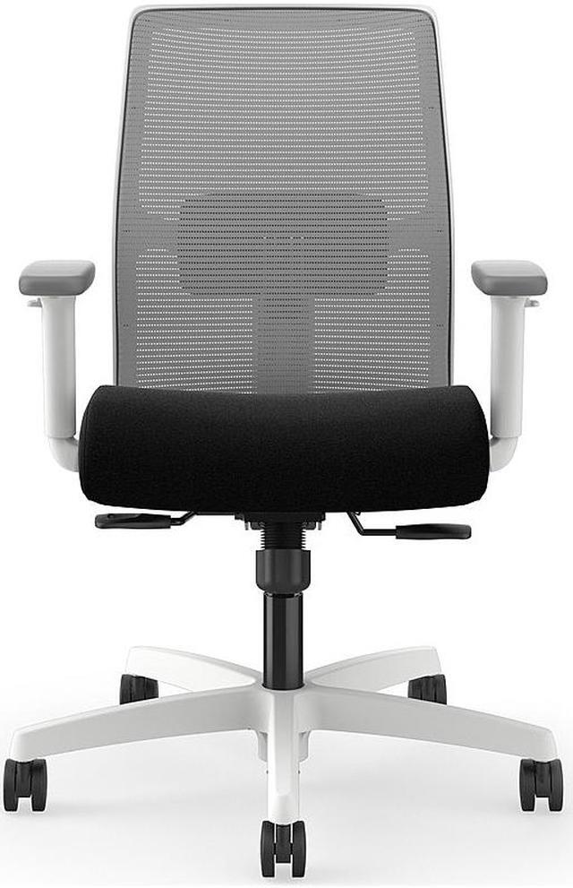 HON Ignition Low-back Task Chair - Black Seat - Fog Mesh Back - Designer White Frame - Low Back - 1 Each