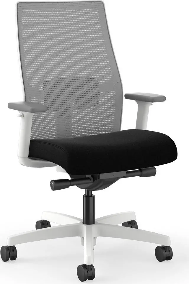 Main image of HON I2Y2AHFC10DW Ignition Mid-back Task Chair - Black Seat - Fog Mesh Back - Designer White Frame - Mid Back - 1 Each