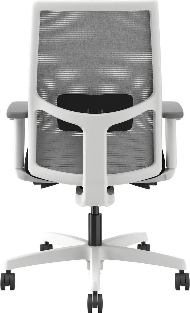 Alt view image 4 of 6 - HON I2Y2AHFC10DW Ignition Mid-back Task Chair - Black Seat - Fog Mesh Back - Designer White Frame - Mid Back - 1 Each