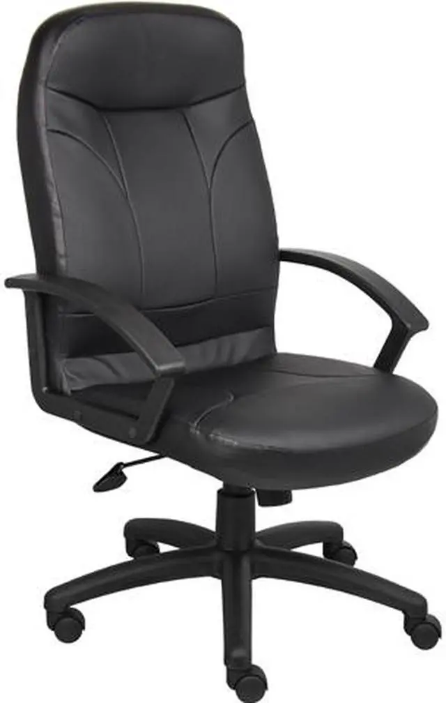 Main image of BOSS Office Products  B8401  Black LeatherPlus Executive Chairs