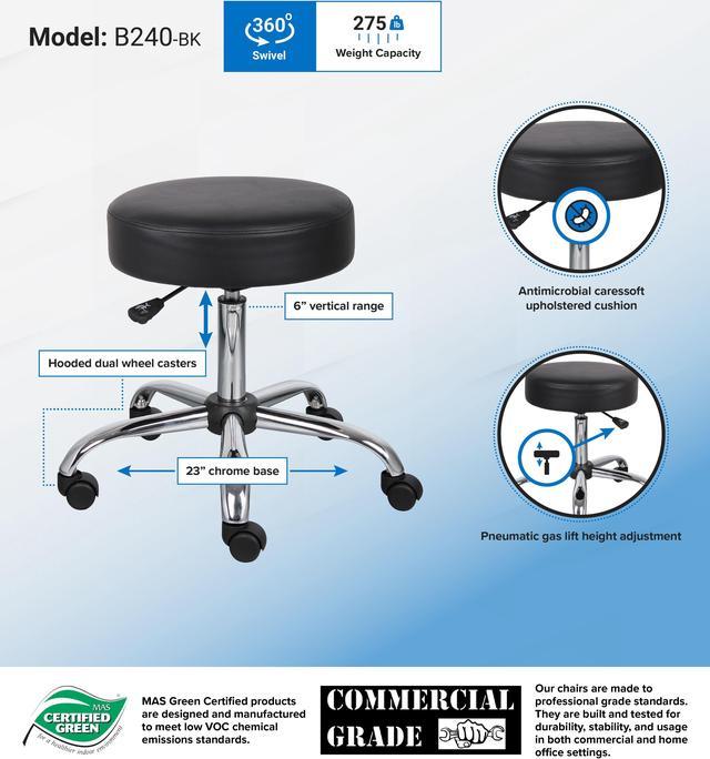 Boss Caressoft Medical Doctor's Stool, Beige