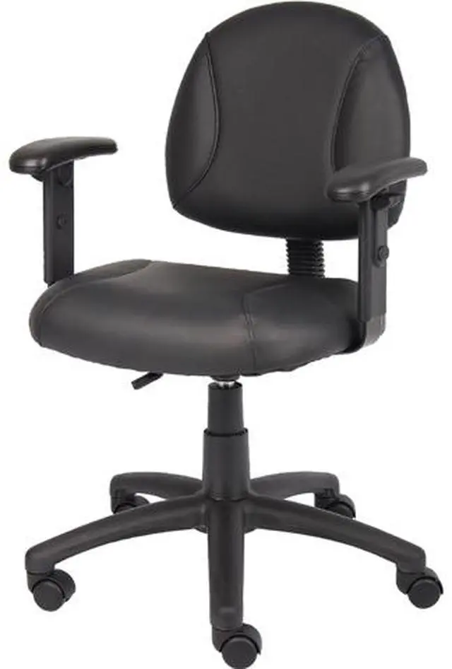 Main image of BOSS Black Posture Chair W/ Adjustable Arms (B306)