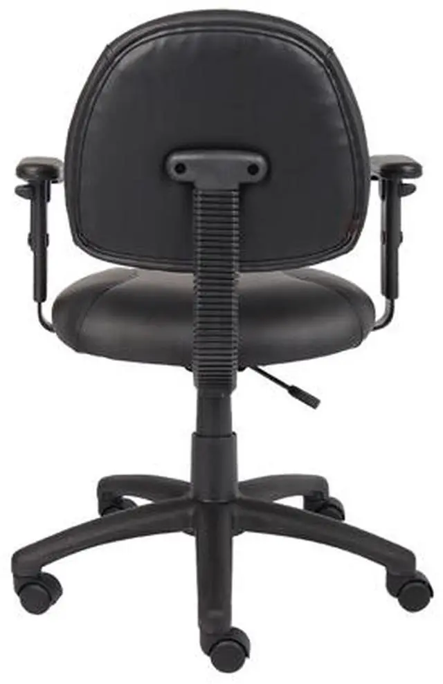 Alt view image 3 of 7 - BOSS Black Posture Chair W/ Adjustable Arms (B306)
