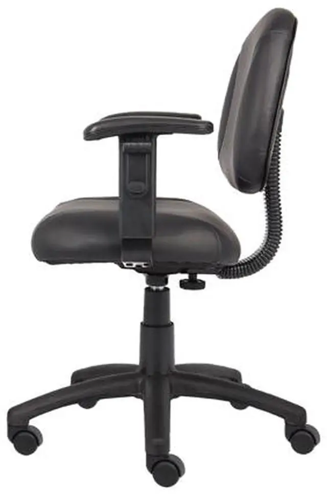 Alt view image 5 of 7 - BOSS Black Posture Chair W/ Adjustable Arms (B306)