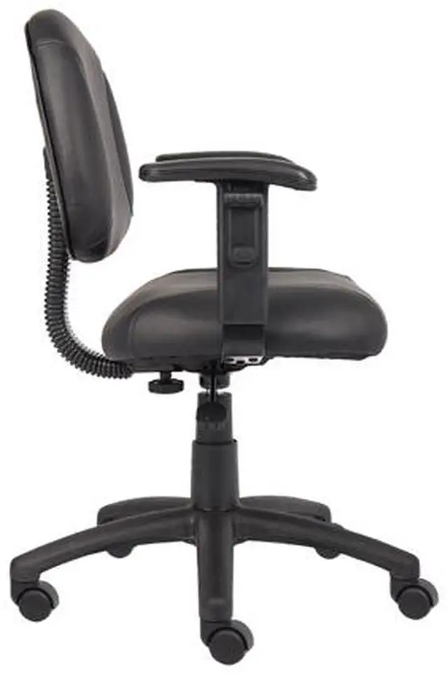 Alt view image 6 of 7 - BOSS Black Posture Chair W/ Adjustable Arms (B306)