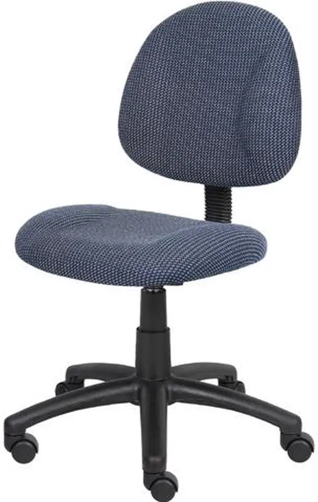 Main image of BOSS Blue Perfect Posture Deluxe Office Task Chair without Arms (B315-BE)