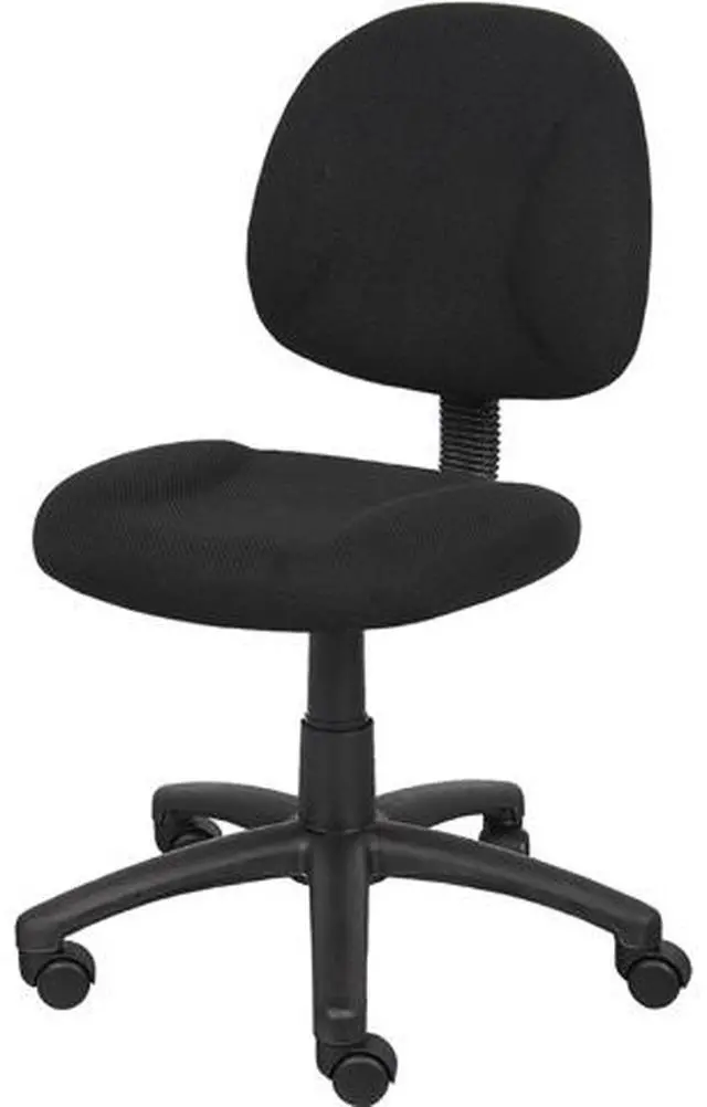 Main image of BOSS Black Perfect Posture Deluxe Office Task Chair without Arms (B315-BK)
