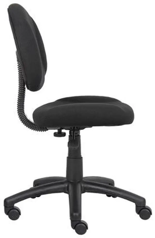 Alt view image 5 of 7 - BOSS Black Perfect Posture Deluxe Office Task Chair without Arms (B315-BK)