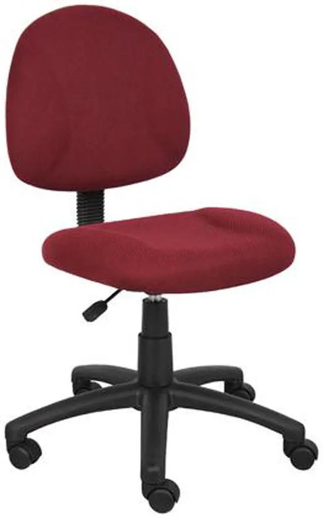 Alt view image 2 of 7 - BOSS Burgundy Perfect Posture Deluxe Office Task Chair without Arms (B315-BY)
