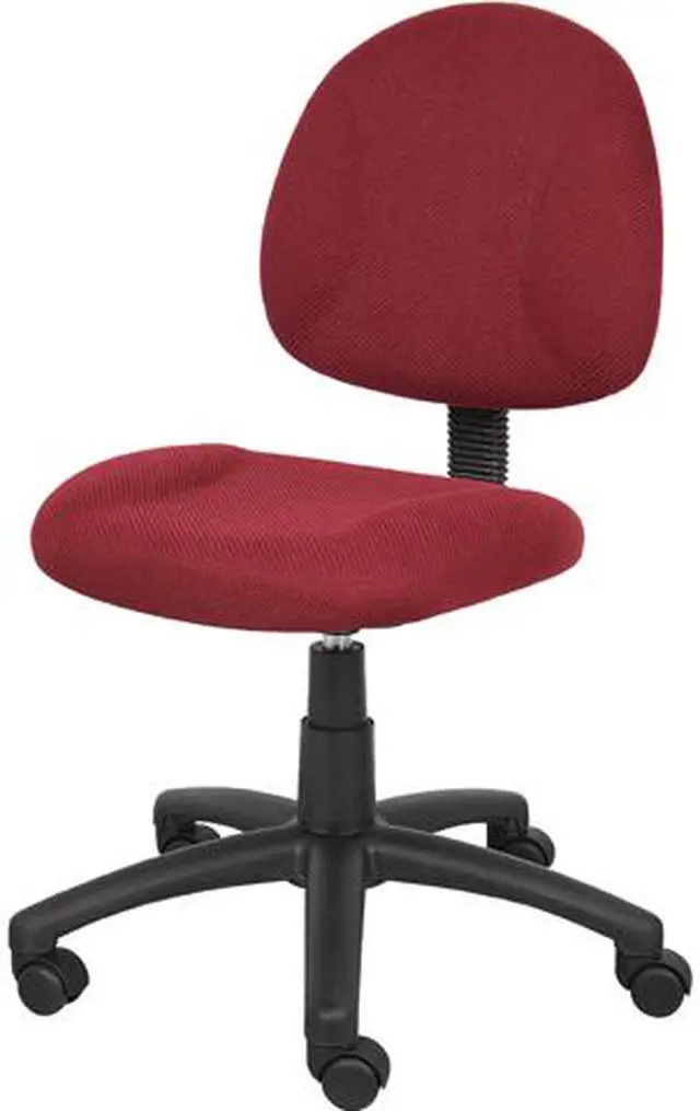 Main image of BOSS Burgundy Perfect Posture Deluxe Office Task Chair without Arms (B315-BY)