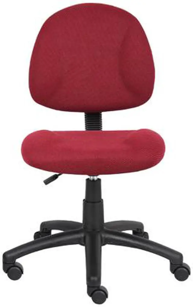Alt view image 4 of 7 - BOSS Burgundy Perfect Posture Deluxe Office Task Chair without Arms (B315-BY)