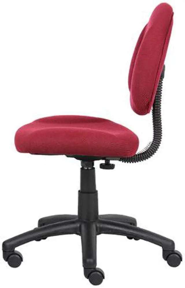 Alt view image 5 of 7 - BOSS Burgundy Perfect Posture Deluxe Office Task Chair without Arms (B315-BY)