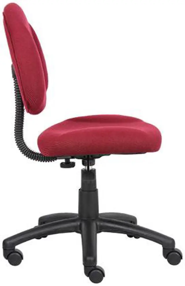 Alt view image 6 of 7 - BOSS Burgundy Perfect Posture Deluxe Office Task Chair without Arms (B315-BY)