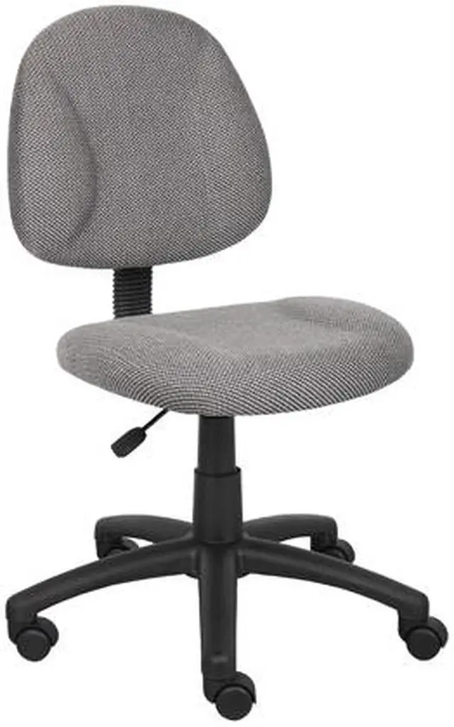 Alt view image 2 of 7 - BOSS Grey Perfect Posture Deluxe Office Task Chair without Arms (B315-GY)