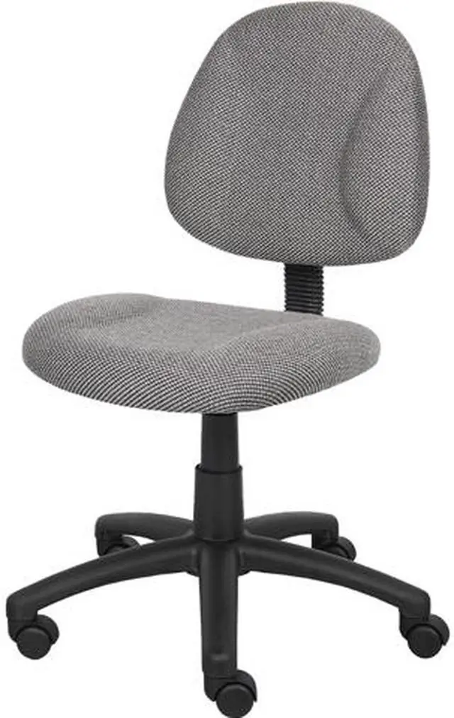 Main image of BOSS Grey Perfect Posture Deluxe Office Task Chair without Arms (B315-GY)