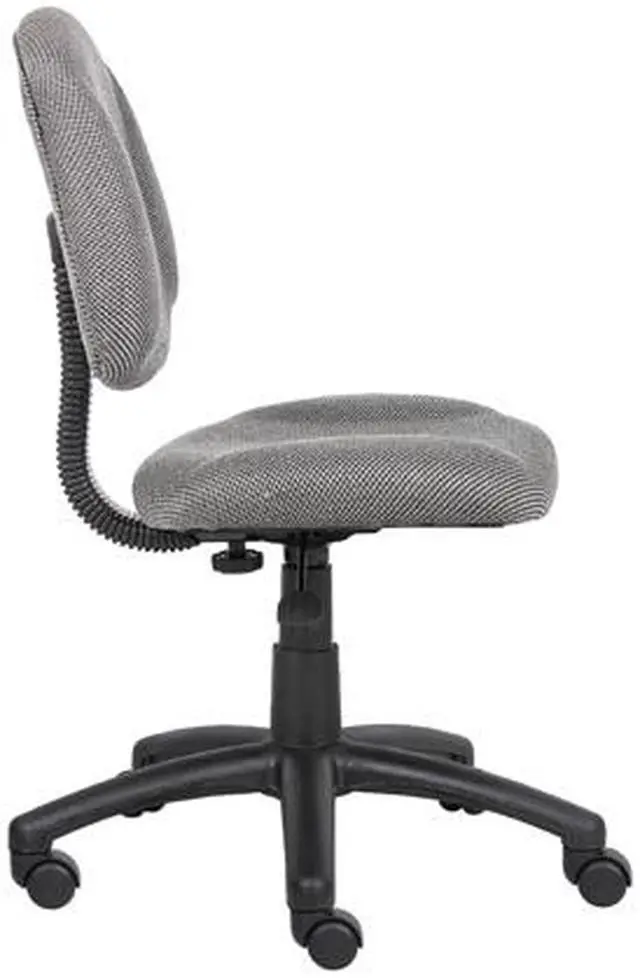 Alt view image 6 of 7 - BOSS Grey Perfect Posture Deluxe Office Task Chair without Arms (B315-GY)