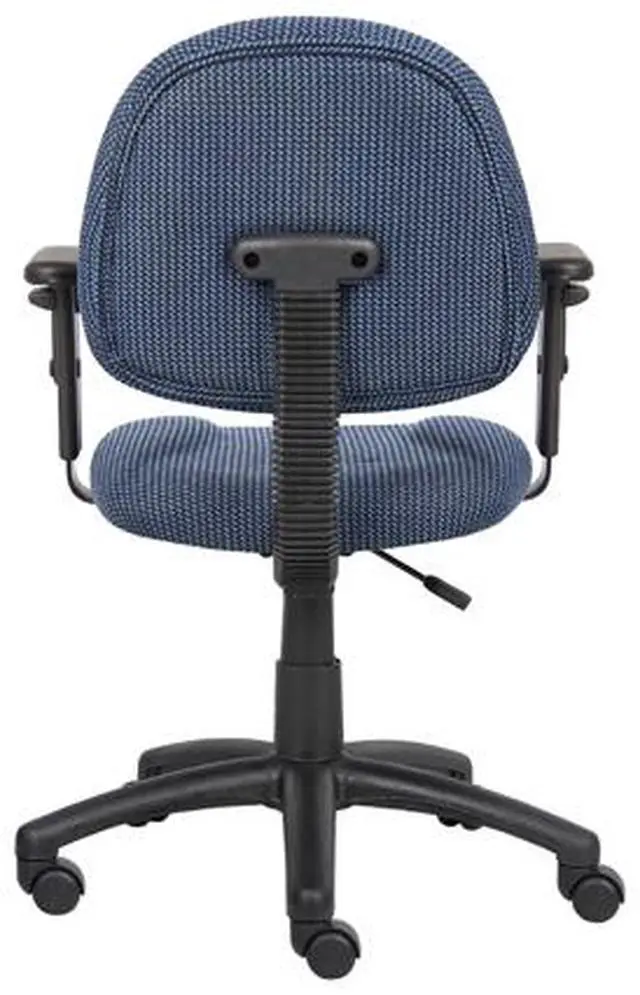 Alt view image 5 of 7 - BOSS Blue Perfect Posture Deluxe Office Task Chair with Adjustable Arms (B316-BE)